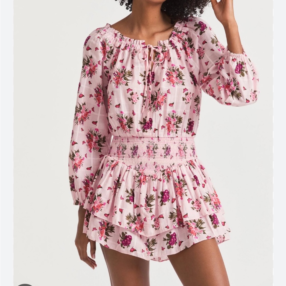 NWT loveshackfancy Netra Mini Dress - Rosemary Mauve size S
